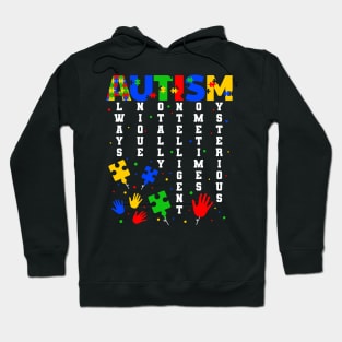 Autism Always Unique Totally Intelligent Hoodie